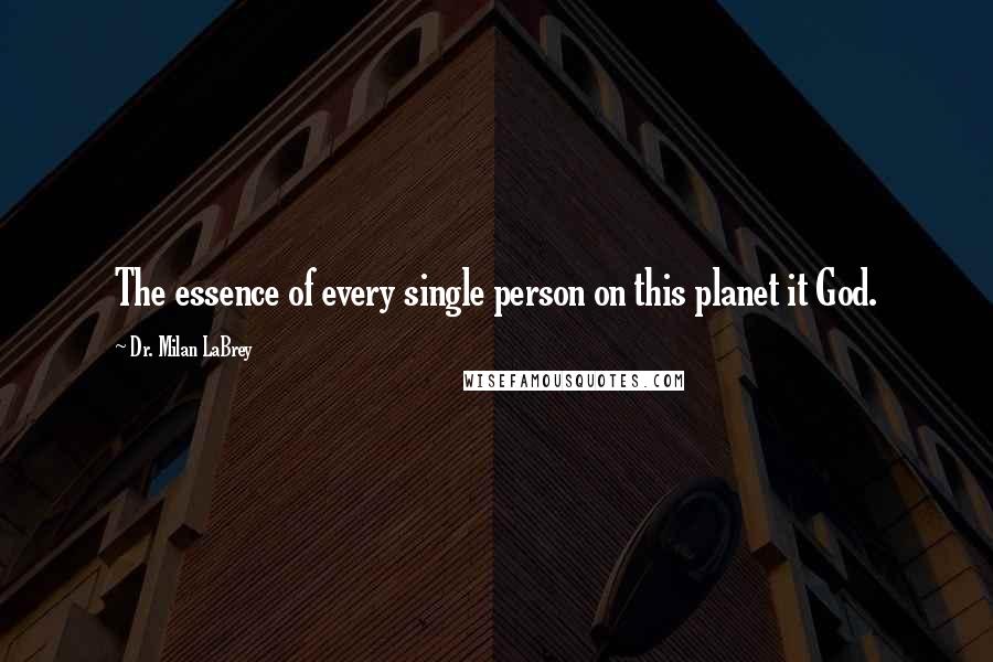 Dr. Milan LaBrey quotes: The essence of every single person on this planet it God.
