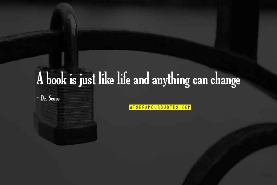 Dr No Book Quotes By Dr. Seuss: A book is just like life and anything Dr No Book Quotes By Dr. Seuss: A book is just like life and anything