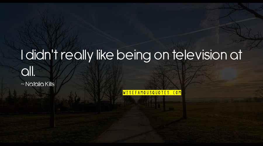 Dr Norman Finkelstein Quotes By Natalia Kills: I didn't really like being on television at