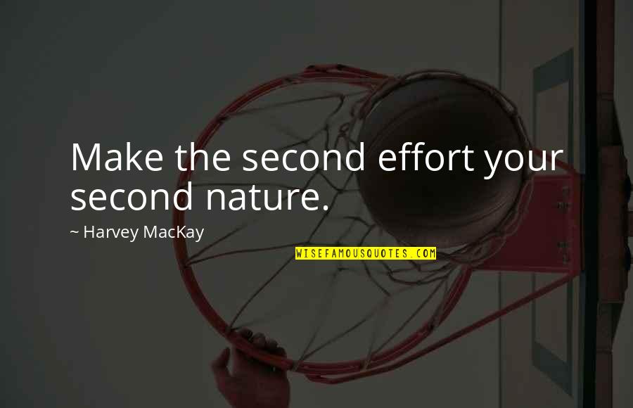 Dr. Samuel Mudd Quotes By Harvey MacKay: Make the second effort your second nature.