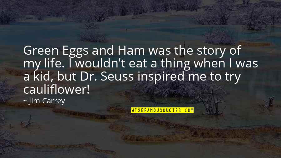 Dr Seuss Life Quotes By Jim Carrey: Green Eggs and Ham was the story of