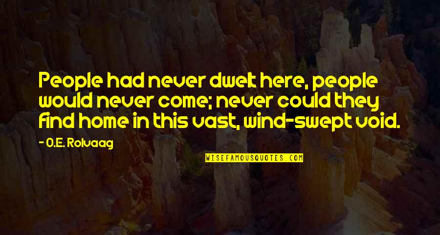 Dr Umar Johnson Quotes By O.E. Rolvaag: People had never dwelt here, people would never Dr Umar Johnson Quotes By O.E. Rolvaag: People had never dwelt here, people would never