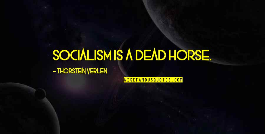 Dr. Venkataswamy Quotes By Thorstein Veblen: Socialism is a dead horse.