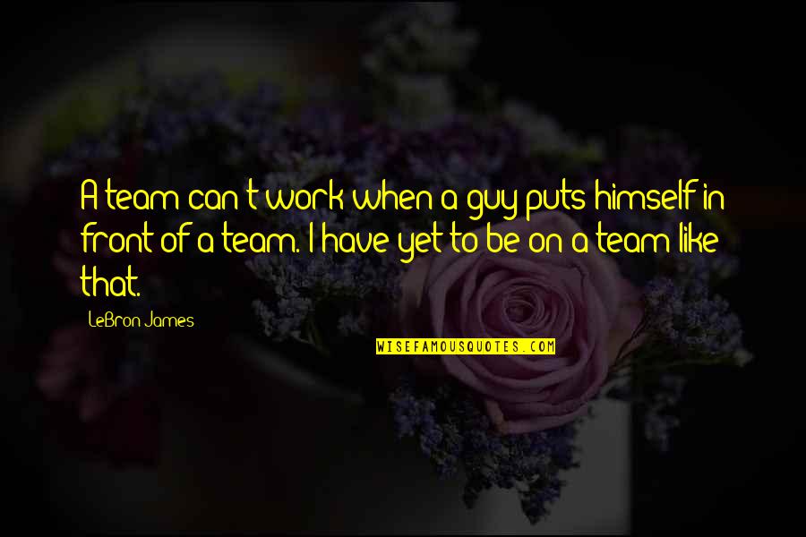 Dr Von Goosewing Quotes By LeBron James: A team can't work when a guy puts