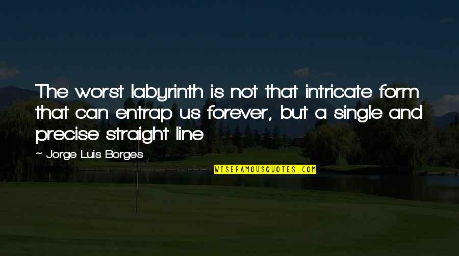 Drachma Quotes By Jorge Luis Borges: The worst labyrinth is not that intricate form