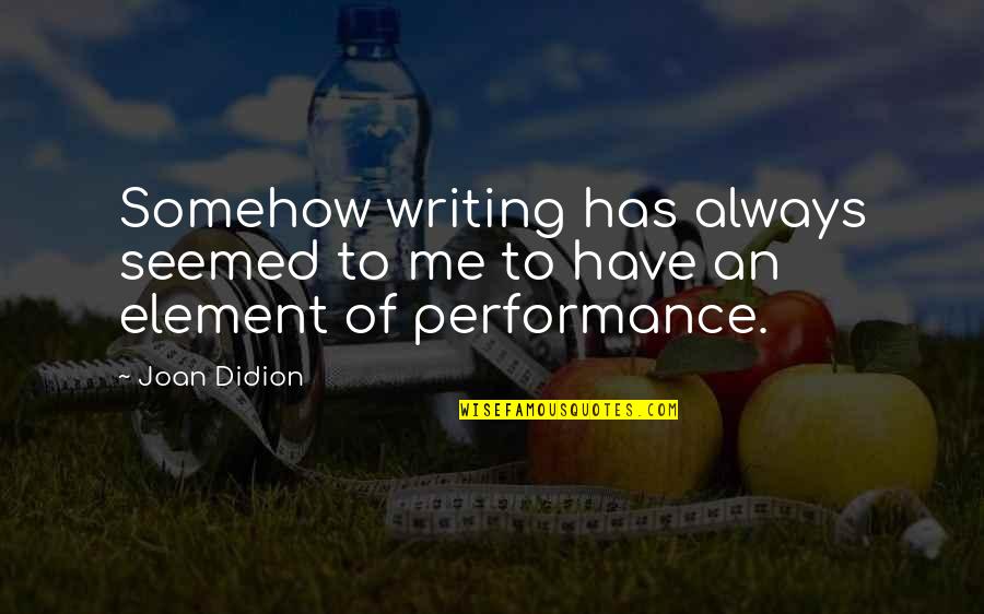 Draconis Constellation Quotes By Joan Didion: Somehow writing has always seemed to me to