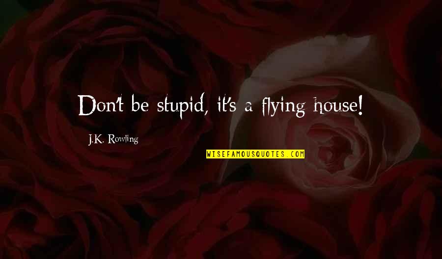 Draffe Quotes By J.K. Rowling: Don't be stupid, it's a flying house! Draffe Quotes By J.K. Rowling: Don't be stupid, it's a flying house!