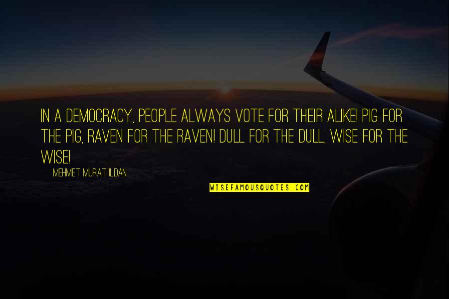 Drafting And Design Quotes By Mehmet Murat Ildan: In a democracy, people always vote for their