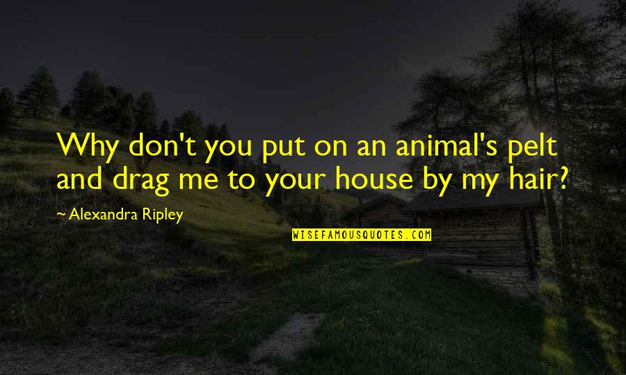Drag Quotes By Alexandra Ripley: Why don't you put on an animal's pelt