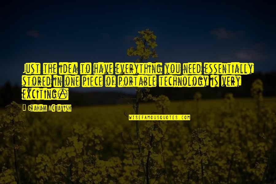 Drages Choosing Quotes By Graham McTavish: Just the idea to have everything you need