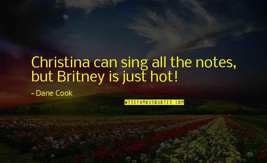 Draghici Damian Quotes By Dane Cook: Christina can sing all the notes, but Britney