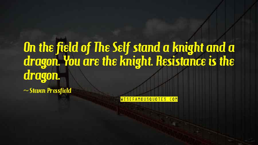 Dragon Knight Quotes By Steven Pressfield: On the field of The Self stand a