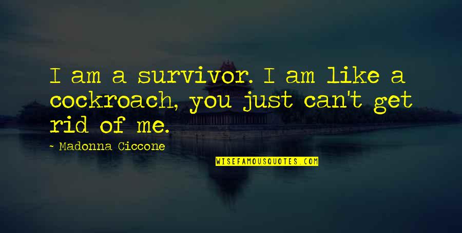 Dragon Ships Quotes By Madonna Ciccone: I am a survivor. I am like a