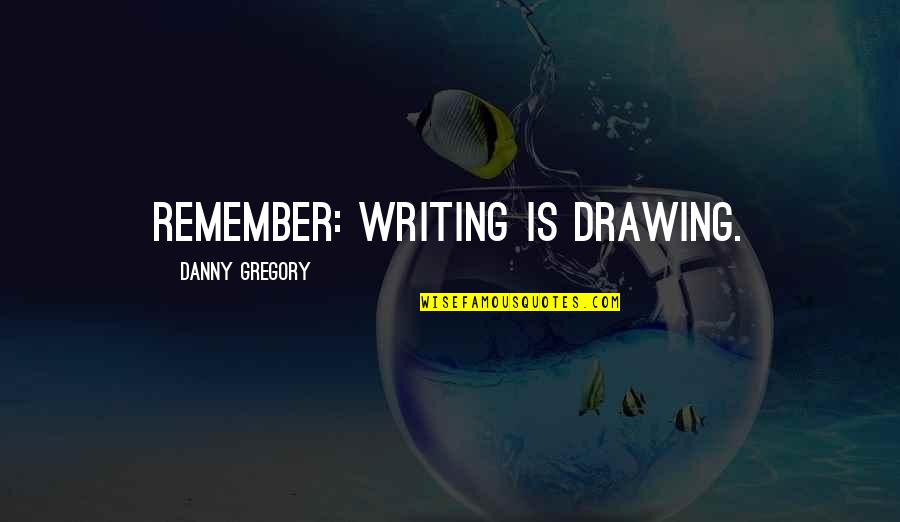 Dragonfly Spiritual Quotes By Danny Gregory: Remember: Writing is drawing.