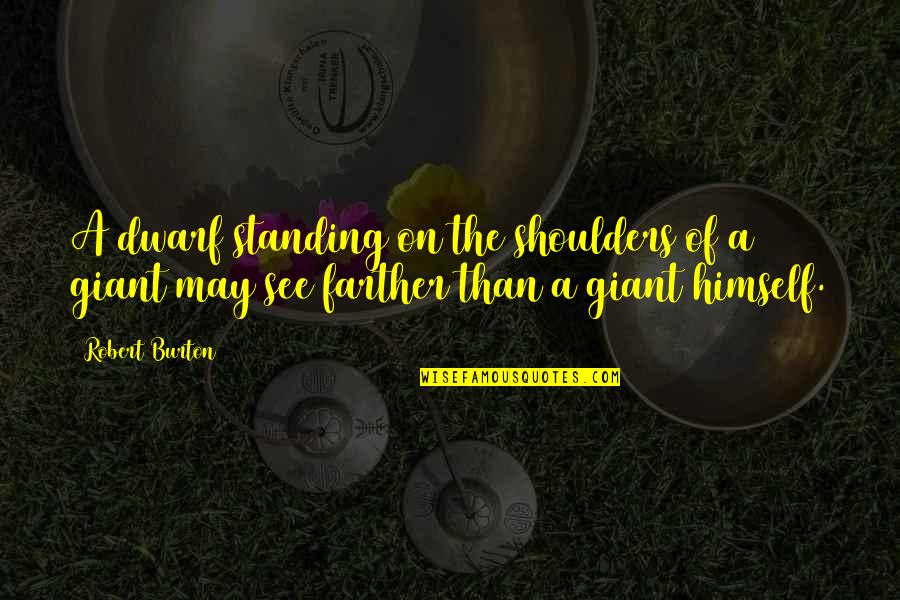 Dragonheart 3 Quotes By Robert Burton: A dwarf standing on the shoulders of a
