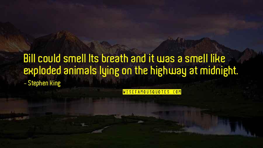 Dragova Luka Quotes By Stephen King: Bill could smell Its breath and it was