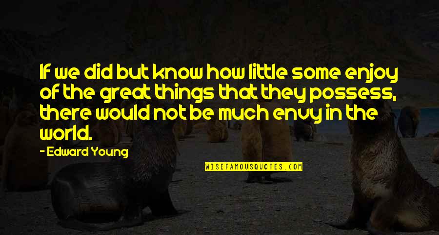 Drahtgitter Quotes By Edward Young: If we did but know how little some