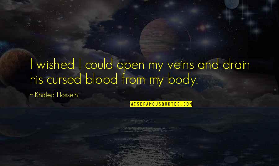 Drain Quotes By Khaled Hosseini: I wished I could open my veins and