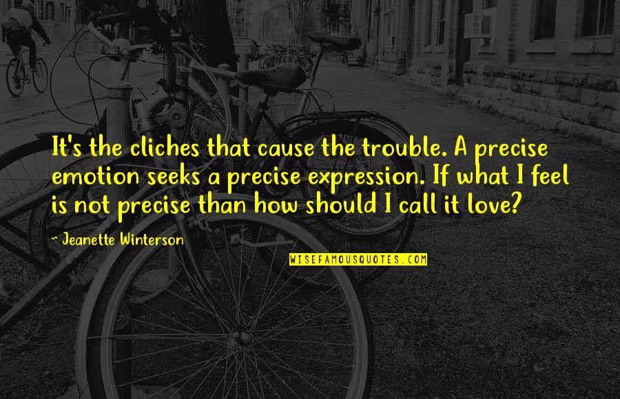 Drake Degrassi Quotes By Jeanette Winterson: It's the cliches that cause the trouble. A Drake Degrassi Quotes By Jeanette Winterson: It's the cliches that cause the trouble. A