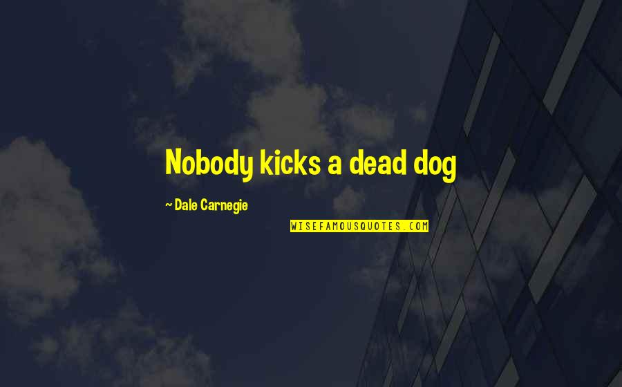 Drake We're Going Home Quotes By Dale Carnegie: Nobody kicks a dead dog