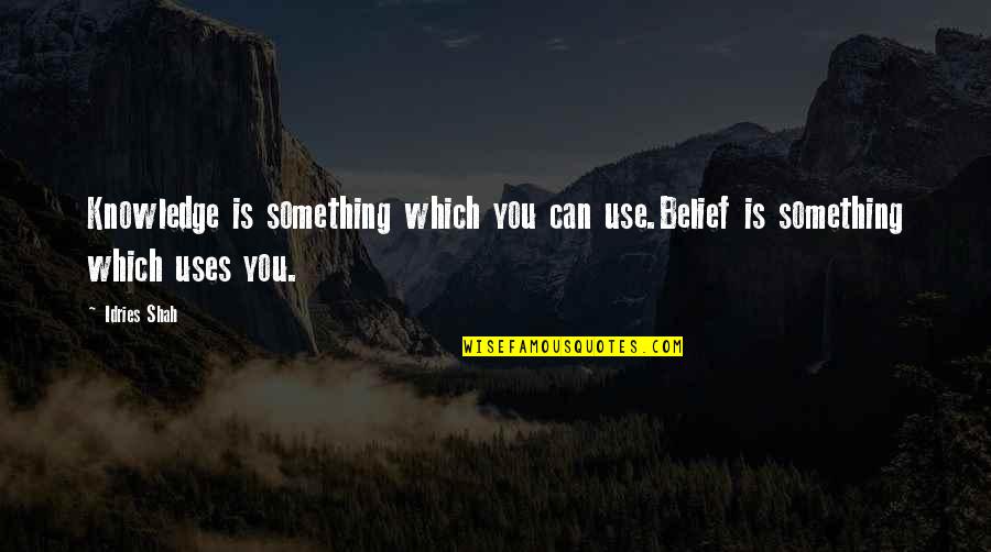 Drama Is Unnecessary Quotes By Idries Shah: Knowledge is something which you can use.Belief is