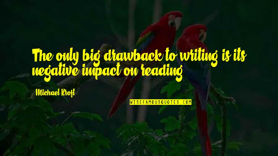 Drawback Quotes By Michael Kroft: The only big drawback to writing is its