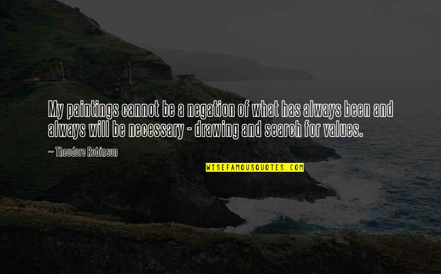 Drawing And Painting Quotes By Theodore Robinson: My paintings cannot be a negation of what