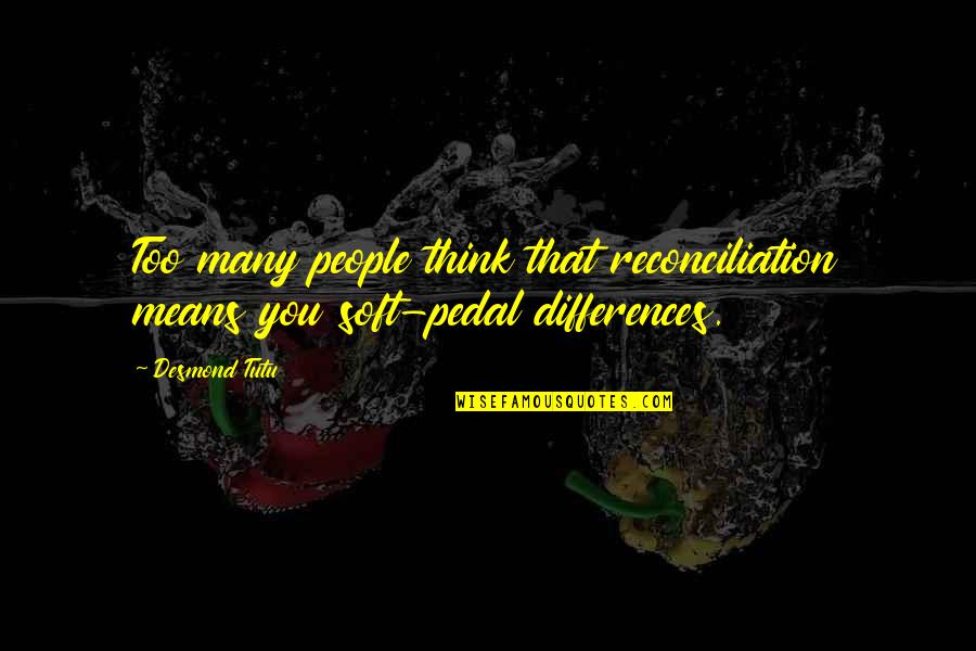 Drazan Woodside Quotes By Desmond Tutu: Too many people think that reconciliation means you