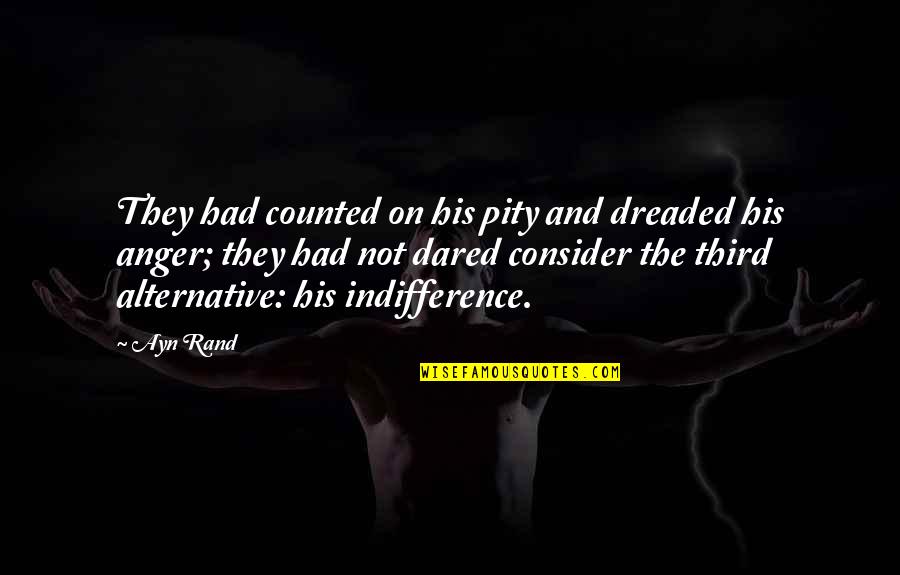 Dreaded Quotes By Ayn Rand: They had counted on his pity and dreaded