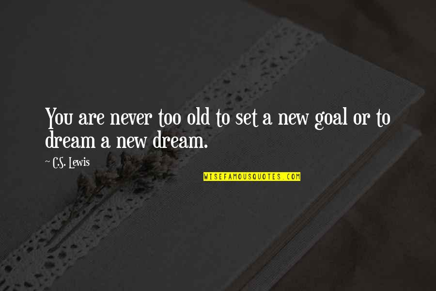 Dream For The Future Quotes By C.S. Lewis: You are never too old to set a