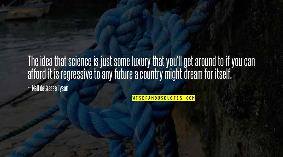 Dream For The Future Quotes By Neil DeGrasse Tyson: The idea that science is just some luxury