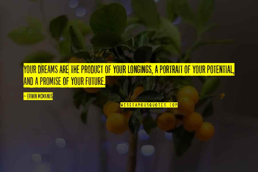 Dream For Your Future Quotes By Erwin McManus: Your dreams are the product of your longings,