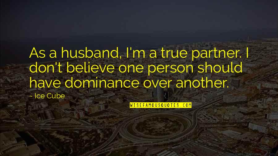 Dream Higher Than The Sky Quotes By Ice Cube: As a husband, I'm a true partner. I