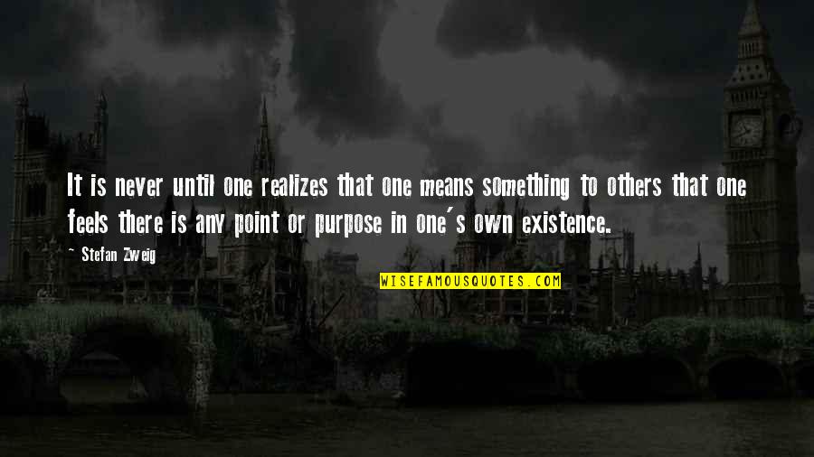 Dream Job Funny Quotes By Stefan Zweig: It is never until one realizes that one