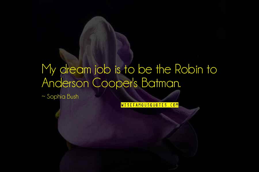 Dream Job Quotes By Sophia Bush: My dream job is to be the Robin