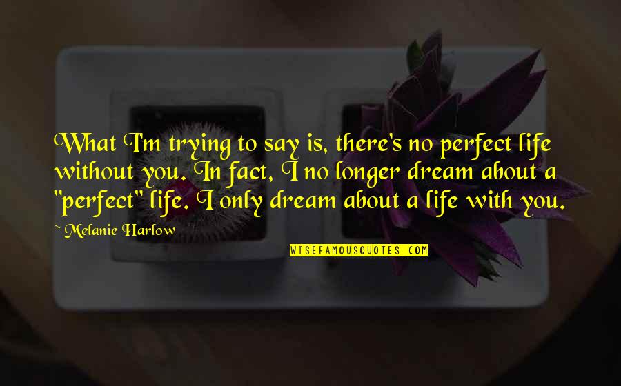 Dream Love Life Quotes By Melanie Harlow: What I'm trying to say is, there's no