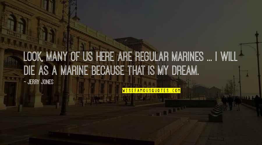 Dream Of Us Quotes By Jerry Jones: Look, many of us here are regular marines