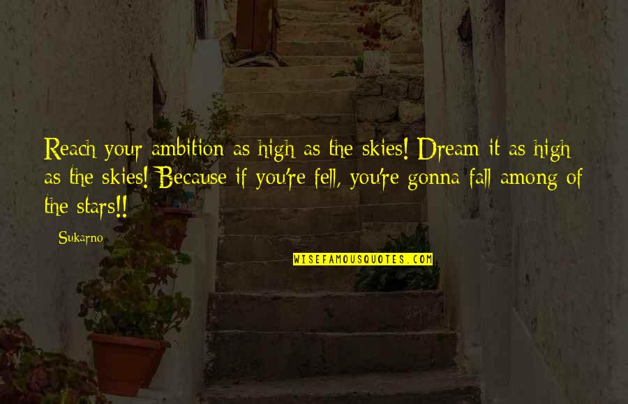 Dream So High Quotes By Sukarno: Reach your ambition as high as the skies! Dream So High Quotes By Sukarno: Reach your ambition as high as the skies!