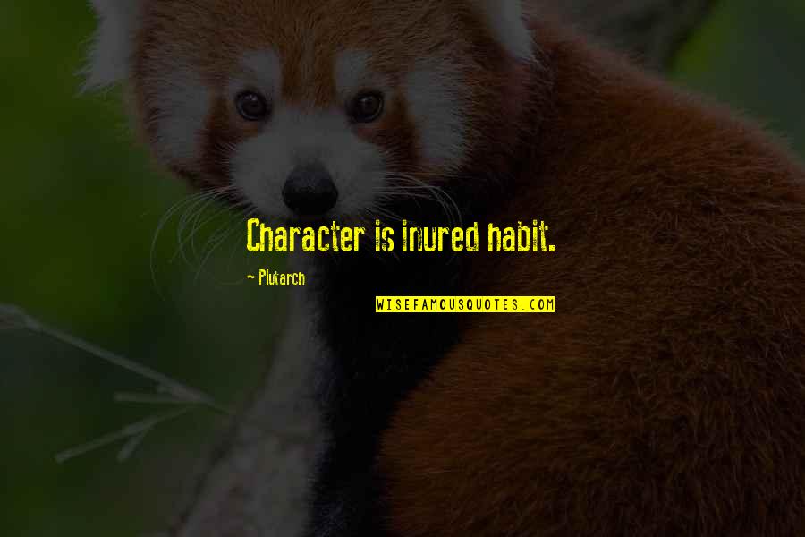 Dream Succeed Quotes By Plutarch: Character is inured habit.