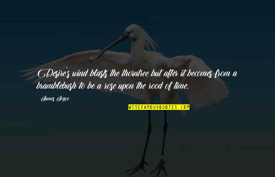 Dream Theory Quotes By James Joyce: Desire's wind blasts the thorntree but after it Dream Theory Quotes By James Joyce: Desire's wind blasts the thorntree but after it