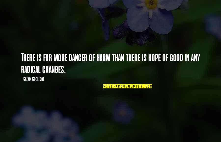 Dreamchasers 2 Quotes By Calvin Coolidge: There is far more danger of harm than