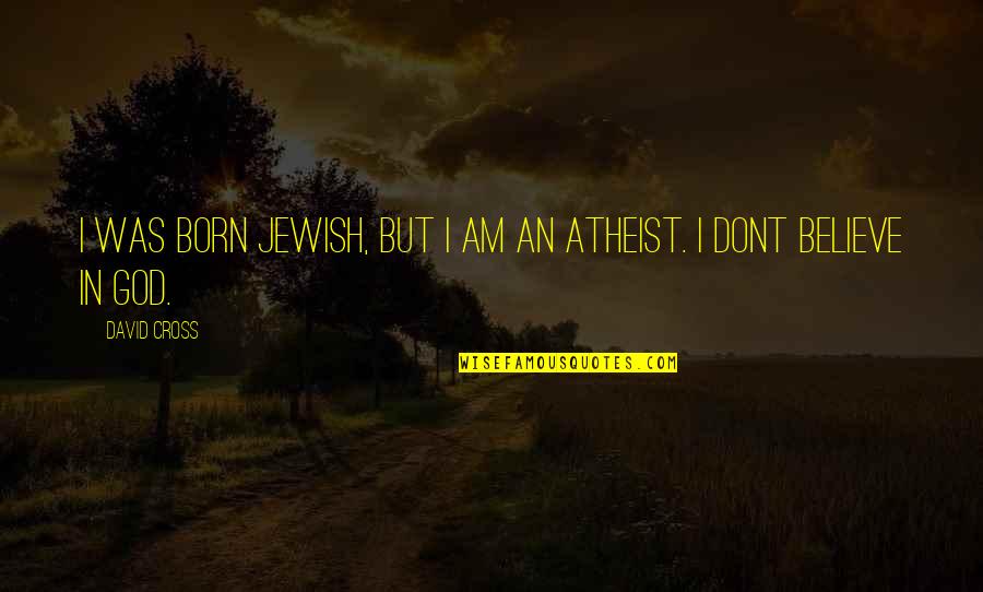 Dreaming And Waking Up Quotes By David Cross: I was born Jewish, but I am an