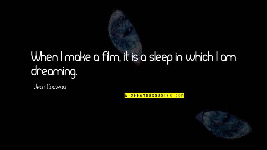 Dreaming Sleep Quotes By Jean Cocteau: When I make a film, it is a