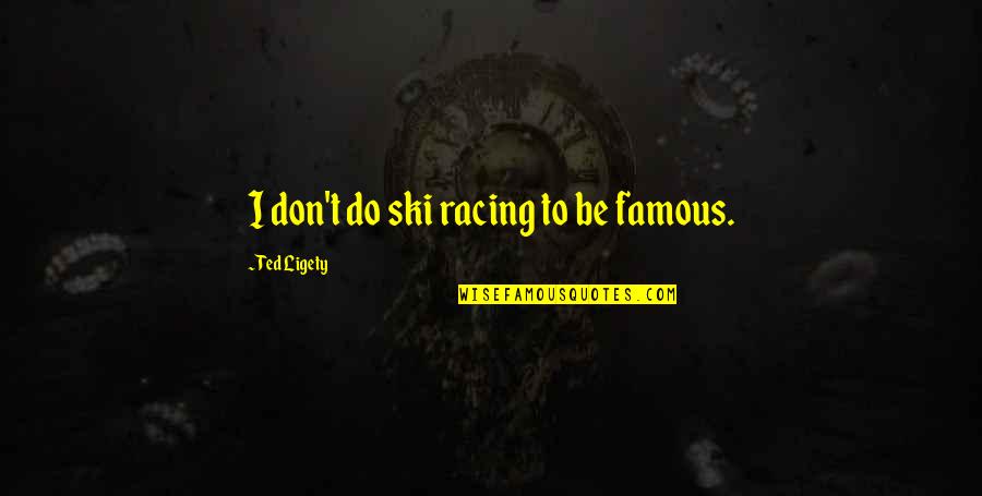 Dreamless Night Quotes By Ted Ligety: I don't do ski racing to be famous.