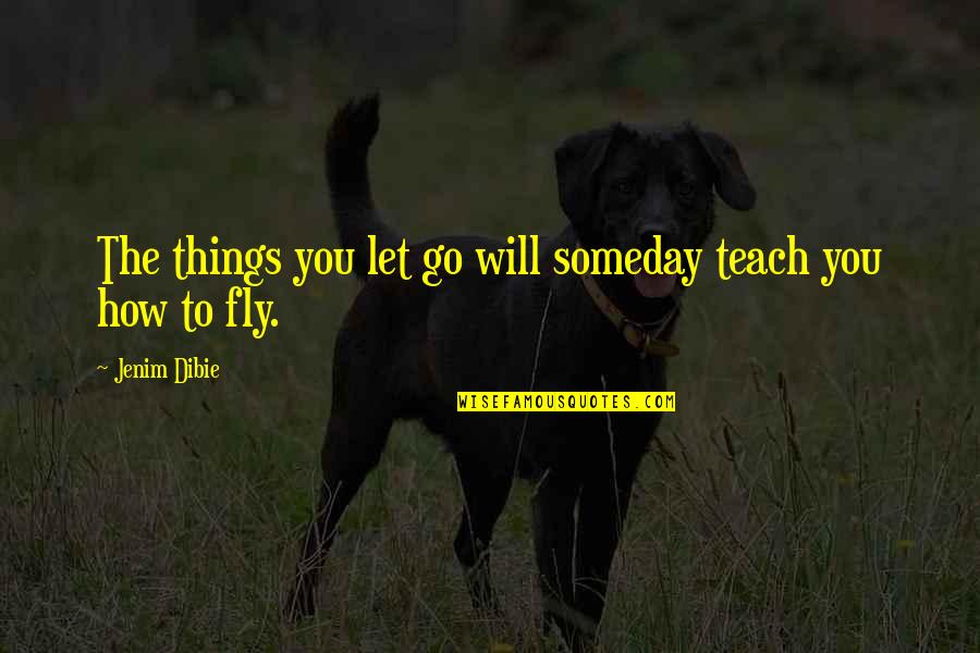 Dreams And Flying Quotes By Jenim Dibie: The things you let go will someday teach