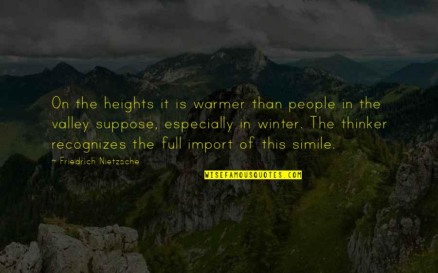 Dreams And Goals From Famous People Quotes By Friedrich Nietzsche: On the heights it is warmer than people Dreams And Goals From Famous People Quotes By Friedrich Nietzsche: On the heights it is warmer than people