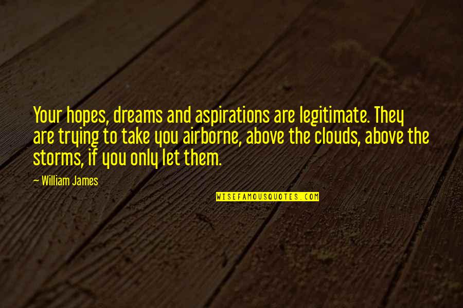 Dreams And Hopes Quotes By William James: Your hopes, dreams and aspirations are legitimate. They Dreams And Hopes Quotes By William James: Your hopes, dreams and aspirations are legitimate. They