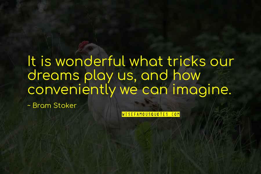 Dreams And Imagination Quotes By Bram Stoker: It is wonderful what tricks our dreams play