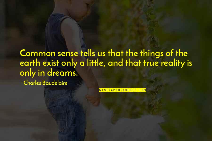 Dreams And Reality Quotes By Charles Baudelaire: Common sense tells us that the things of