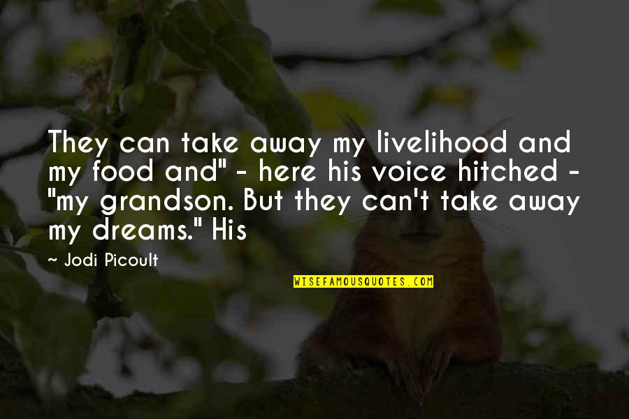 Dreams Away Quotes By Jodi Picoult: They can take away my livelihood and my